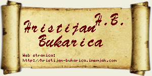Hristijan Bukarica vizit kartica